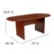 Flash Furniture Oval 35" W, 72" L, 29.5" H, Laminate Top, Red BLN-6GCCHR595M-BK-GG - alternate 9